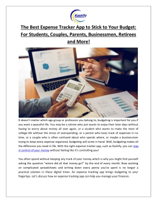 The Best Expense Tracker App to Stick to Your Budget For Students, Couples, Parents, Businessmen, Retirees and More! - L