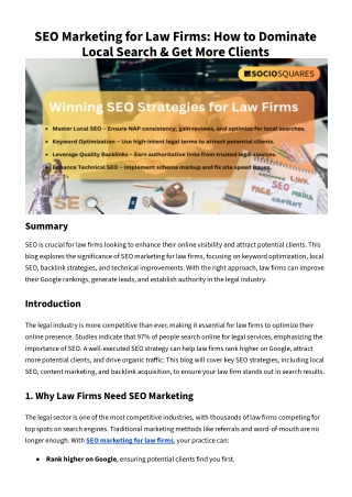 SEO Marketing for Law Firms: How to Dominate Local Search & Get More Clients