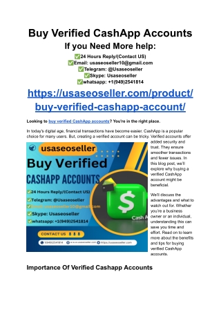 Buy Verified CashApp Accounts (25)