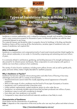 Types of Sandstone Rock A Guide to Their Varieties and Uses