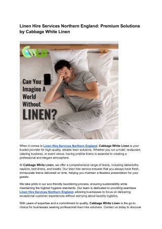 Linen Hire Services Northern England: Premium Solutions by Cabbage White Linen