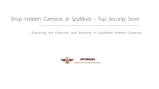 Shop Hidden Cameras at SpyMods