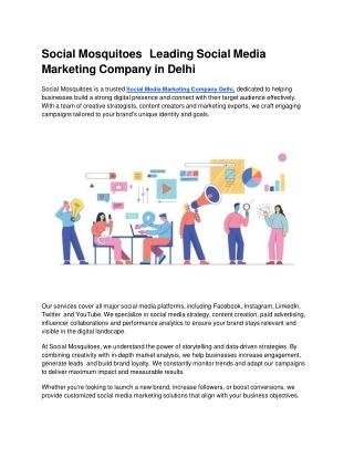 Social Mosquitoes  Leading Social Media Marketing Company in Delhi