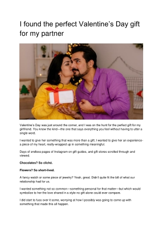 I found the perfect Valentine’s Day gift for my partner