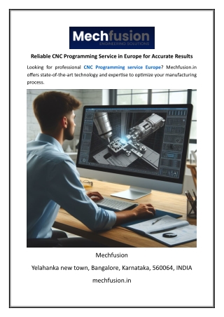 Reliable CNC Programming Service in Europe for Accurate Results