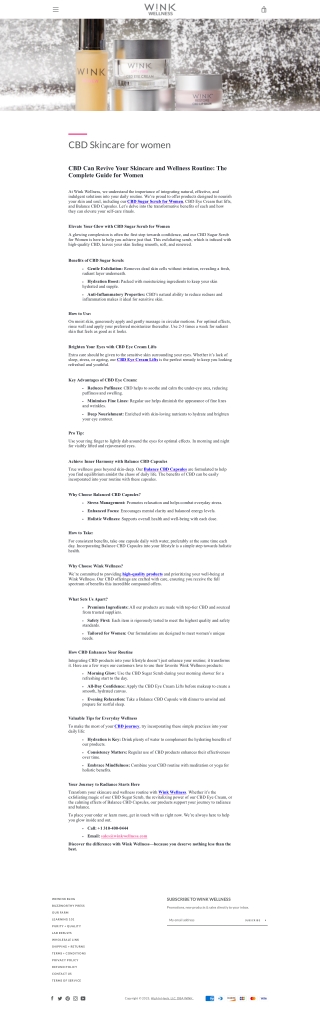 CBD Skincare for women