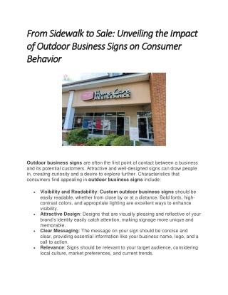 From Sidewalk to Sale Unveiling the Impact of Outdoor Business Signs on Consumer Behavior (1)