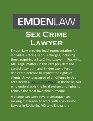 Sex Crime Lawyer: Fighting for Justice & Defending Your Freedom in Rockville, MD