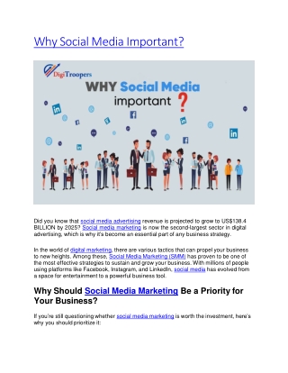 Why Social Media Important?