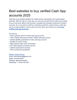 Best Places To Buy, Verified Cash App Accounts Ne
