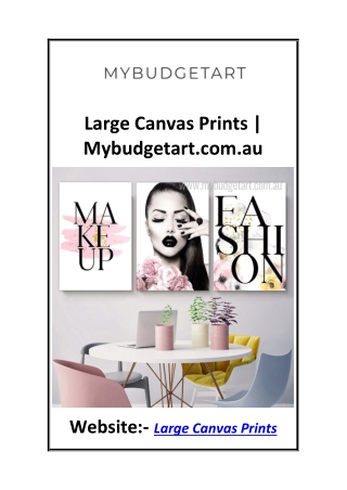 Large Canvas Prints  Mybudgetart.com.au