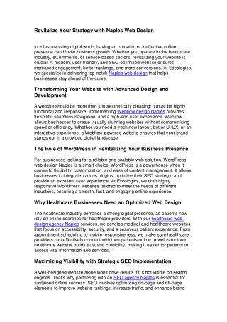 Revitalize Your Strategy with Naples Web Design