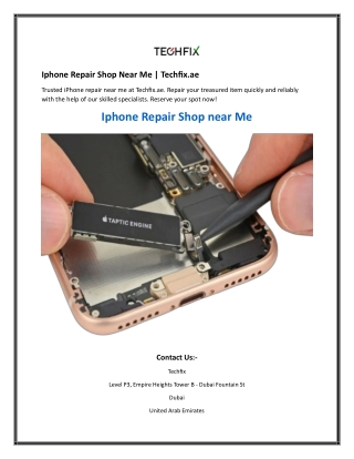 Iphone Repair Shop Near Me  Techfix.ae