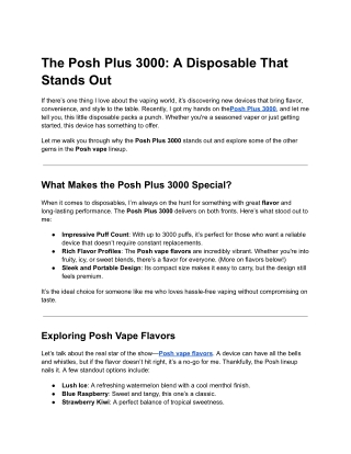 Posh Plus 3000