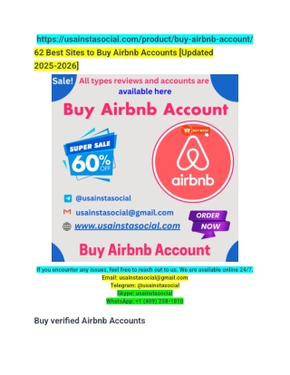 62 Best Sites to Buy Airbnb Accounts [Updated 2025-2026]