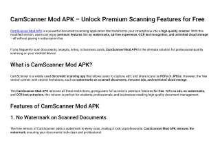 Camscanner mod apk