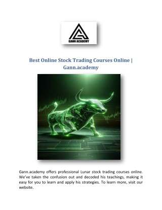 Best Online Stock Trading Courses Online | Gann.academy