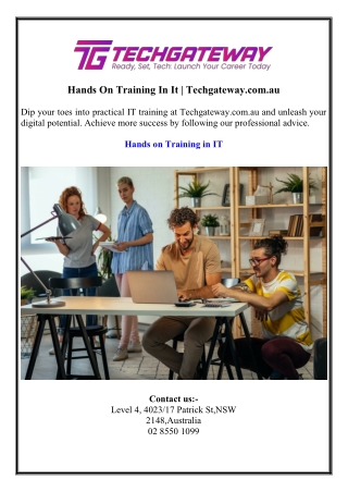 Hands On Training In It  Techgateway.com.au