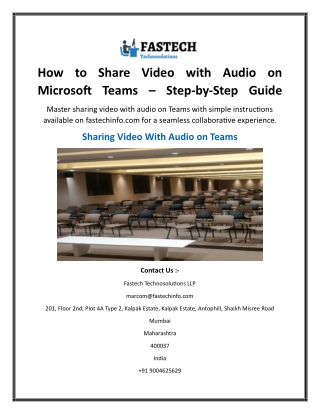 How to Share Video with Audio on Microsoft Teams  Step-by-Step Guide