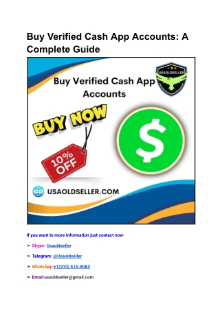 Buy Verified Cash App Accounts_ A Complete Guide