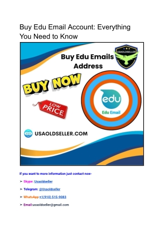 Buy Edu Email Account_ Everything You Need to Know