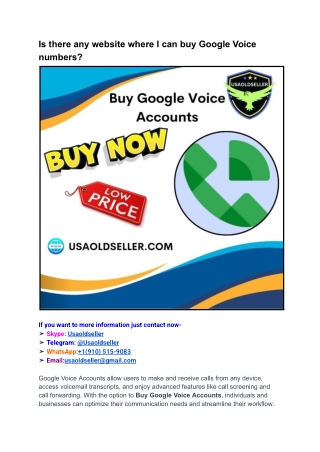 Is there any website where I can buy Google Voice numbers