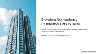Residential lifts in Delhi