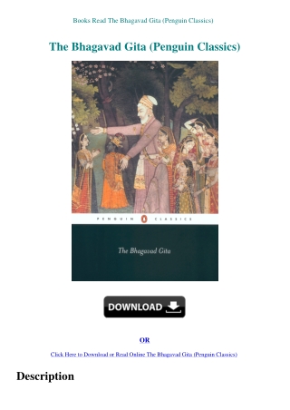 Books Read The Bhagavad Gita (Penguin Classics)