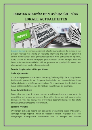 Dongen Nieuws