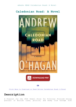 eBooks READ Caledonian Road A Novel