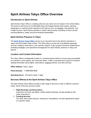 Spirit Airlines Tokyo Office