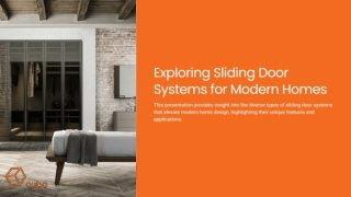 Explore Types of Sliding Door Systems for Modern Home Design