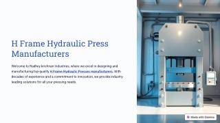 H-Frame-Hydraulic-Press-Manufacturers