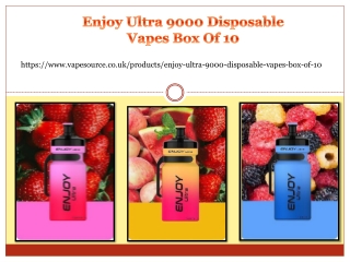 Enjoy Ultra 9000 Disposable Vapes Box Of 10