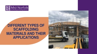 Different Types of Scaffolding Materials and Their Applications