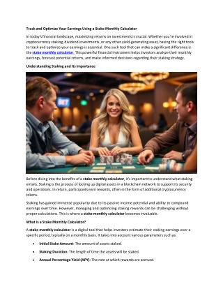 Maximize Your Earnings: Stake Bonus Calculator for Smart Betting