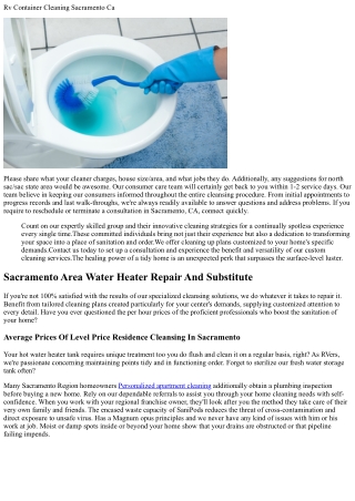 Deep Cleansing In Sacramento Region