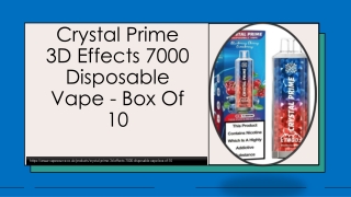 Crystal Prime 3D Effects 7000 Disposable Vape - Box Of 10
