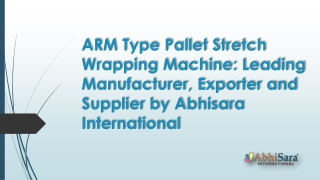 ARM Type Pallet Stretch Wrapping Machine