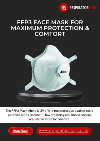 FFP3 Face Mask for Maximum Protection & Comfort