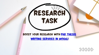 PHD Thesis Writing Services in Mohali