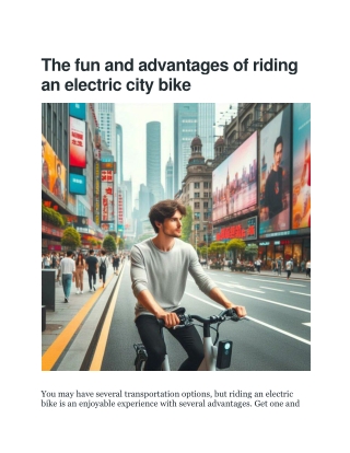 Smooth & Eco-Friendly Electric City Bike – Ride Electric