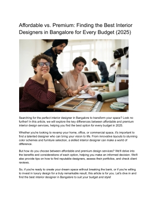 Affordable vs. Premium_ Finding the Best Interior Designers in Bangalore for Every Budget (2025)