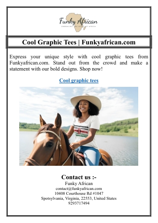 Cool Graphic Tees | Funkyafrican.com