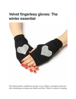 Cozy Velvet Fingerless Gloves – Chic Family Clothing