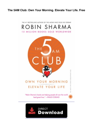 BOOK-The-5AM-Club:-Own-Your-Morning.-Elevate-Your-Life.-Free