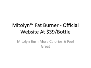 Mitolyn™ Fat Burner - Official Website At $39Bottle