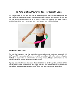 The Keto Diet_ A Powerful Tool for Weight Loss