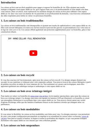 Les meilleurs designs de caisses en bois pour sublimer votre espace dédié au vin