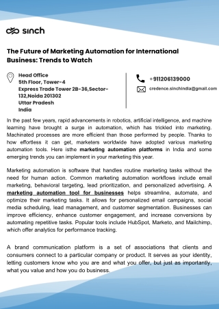 The Future of Marketing Automation for International Business: Trends to Watch